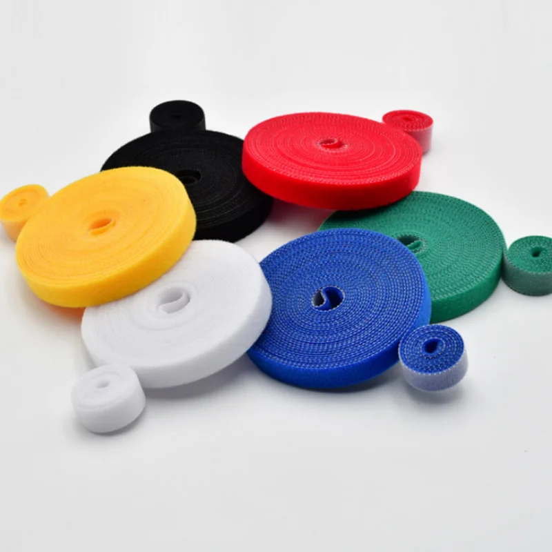 3M/5M Kabel-Organizer, langlebig, selbstsichernd, Nylon-Aufkleberbinder, selbstklebend, Rücken-zu-Rücken-Klettverschlussbinder, Drahtschutz, Wickelband – Detail 6