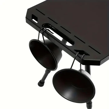 1pc Outdoor Camping Folding Stool, Lightweight Stool Aluminum Stool With Storage Bag, For Fishing Camping Picnic 4