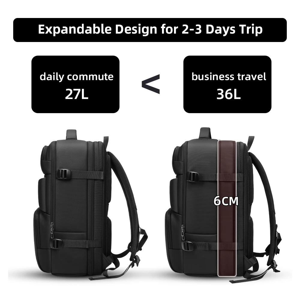 Large Capacity Men's Backpack Fashionable and High-end Casual Backpack Women's Travel Backpack Waterproof Computer Bag EURCOOL