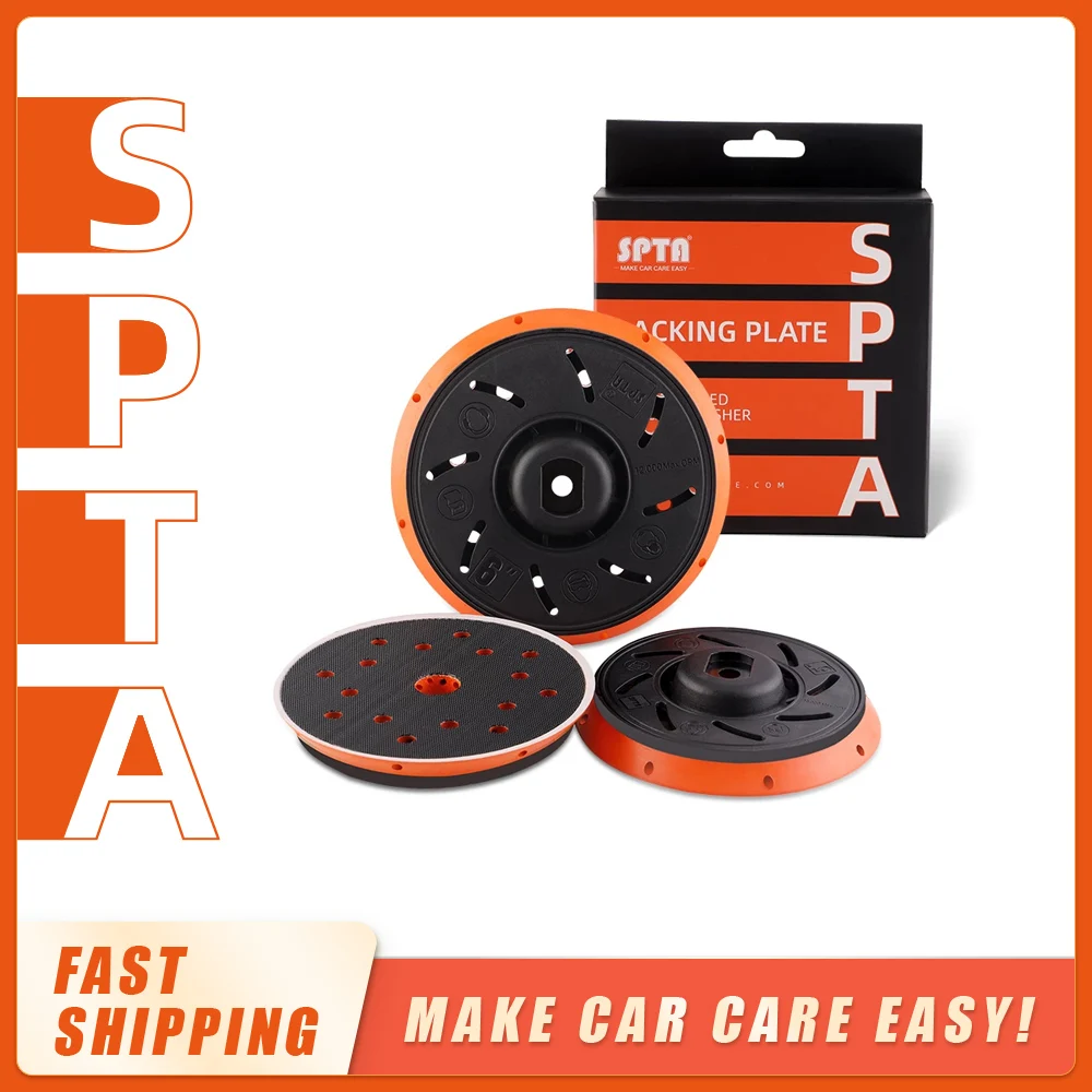 

SPTA 1-15Pcs 5"(125mm) 6"(150mm) Backer Plate Pad Hook Loop Disc Backing Plate For Random Orbit Dual Action Car Polisher Buffing