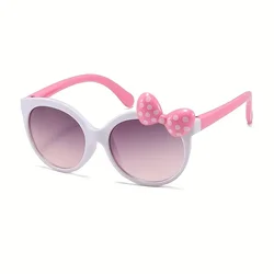 Charming Bowknot Cartoon Sunglasses for Kids and Outdoor Adventures (WHITE)