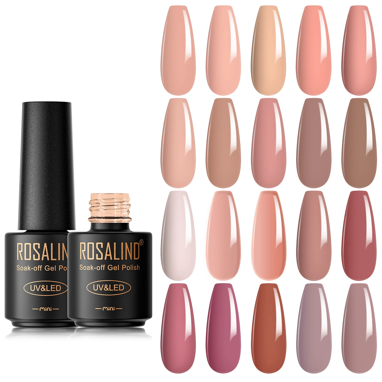 ROSALIND esmalte de uñas en Gel semipermanente, barniz UV híbrido Led, esmalte Rosa neón brillante, cambia de Color, capa Base superior, imprimación, arte de uñas