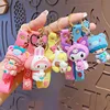 Anime Sanrio Hello Kitty Doll Keychain Black Rice My Melody Pochacco Action Doll Model PVC Keychain Cinnamon Doll Birthday Gift 1