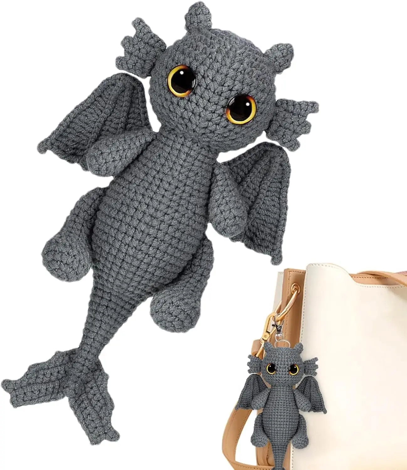 Crochet Kit for Beginners, Crocheting Dragon Kits with Step-by-Step Video Tutorials, Learn to Crochet Kits for Adults