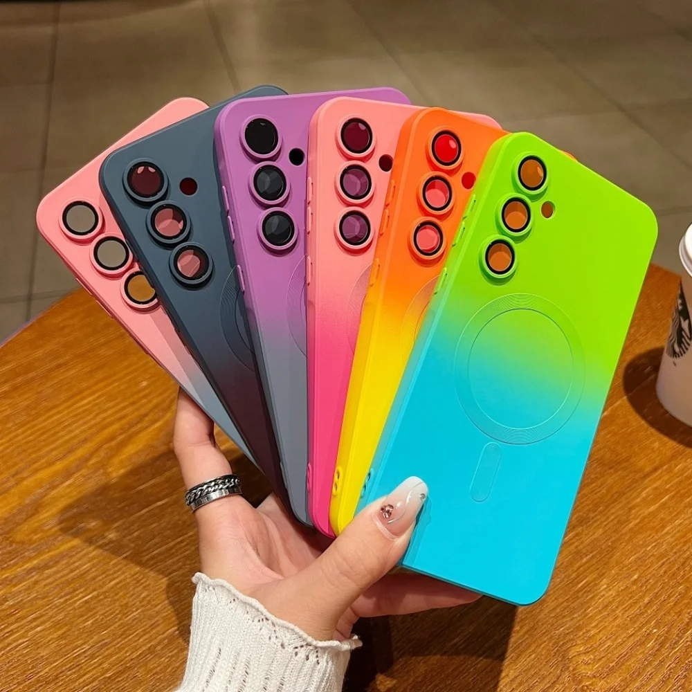 Gradient Soft Magnetic Phone Case with MagSafe-Compatible Cover