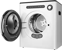 Portable Clothes Dryer, Front Load Compact Laundry Dryers with Exhaust Pipe, 850W, ABS Control Panel, 9lbs Compact Dryer,White 1