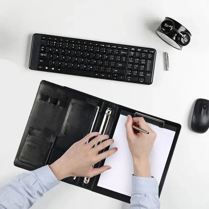 문서 정리함 폴더 다목적 비즈니스 바인더, A4 문서 바인더, 폴리오 휴대용 파일 저장 폴더 카드홀더