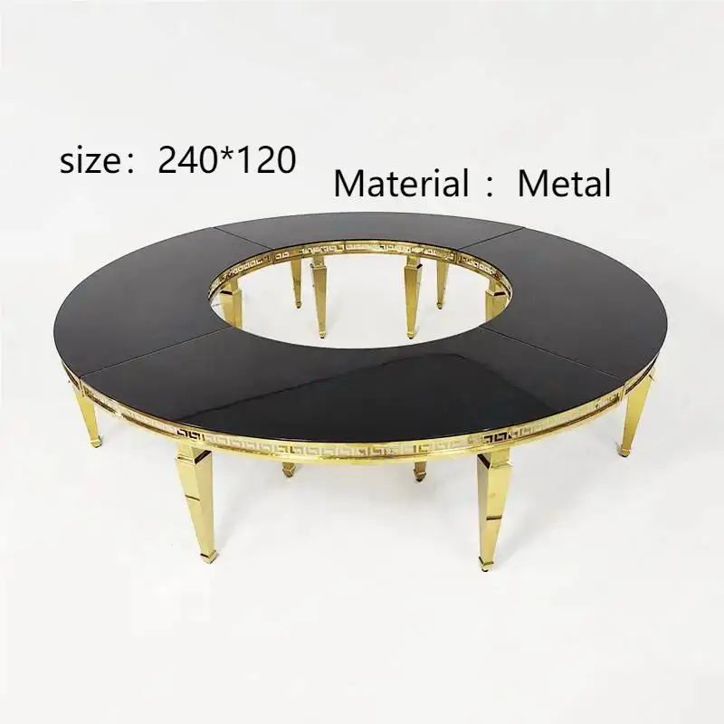 shape round glass marble stainless steel 12 seater dining table set