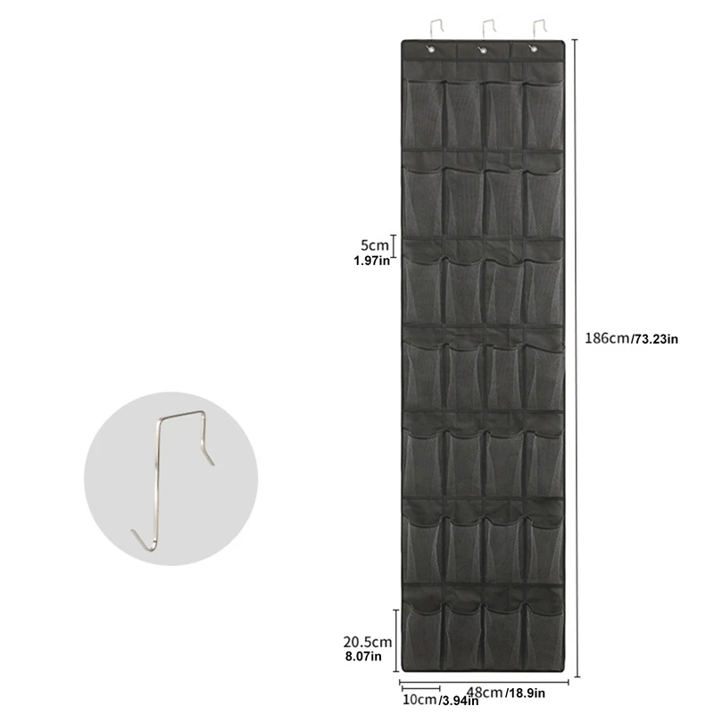 28 Grids Pockets Hanging Door Storage for Closet Multi Functional Toys Snack Underwear Shoes Storage Non-woven Fabric Organiser 6