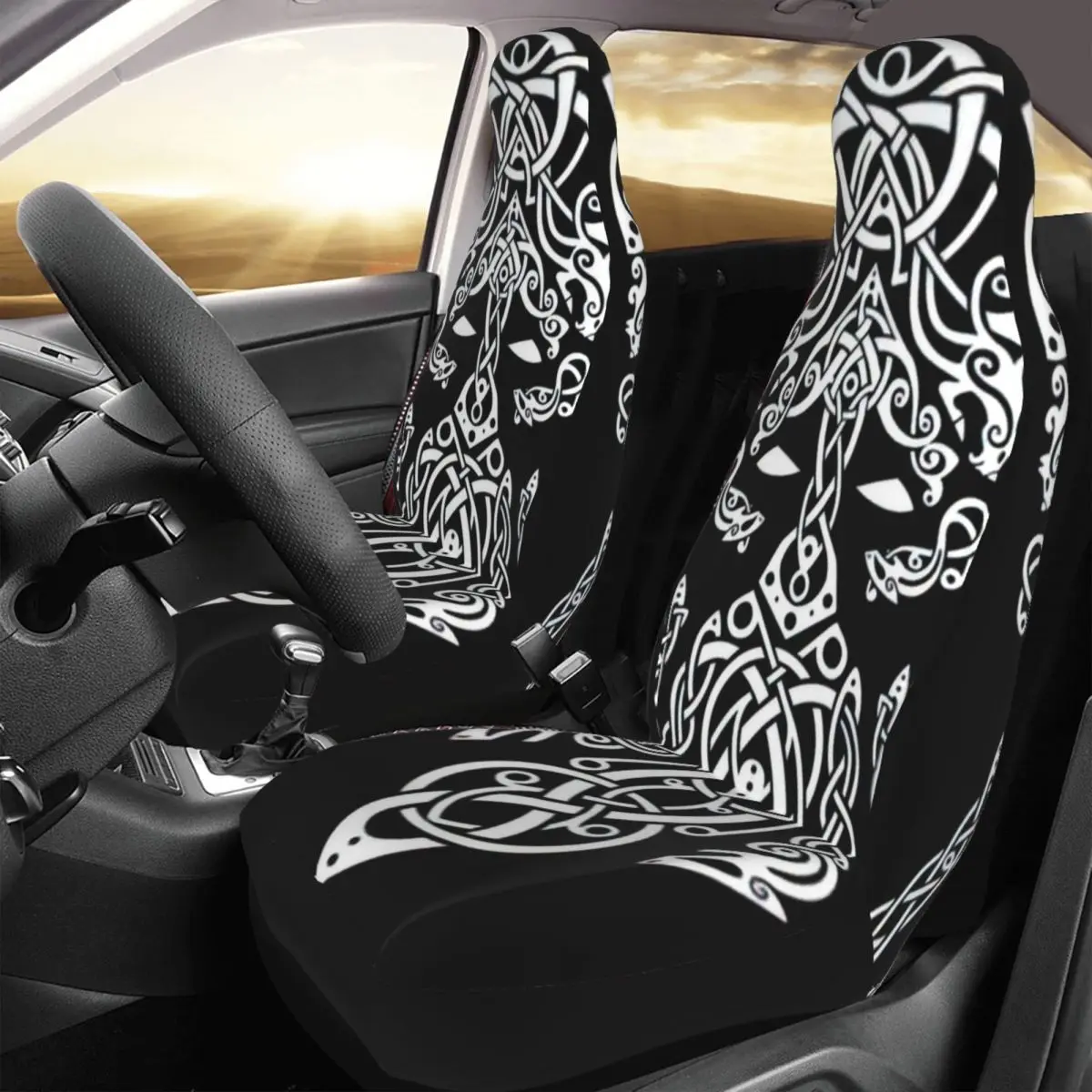 

"Tyr, Norse God Of War, Law And Justice - White Car Seat Cover Custom Printing Universal Front Protector Accessories Cushion Set