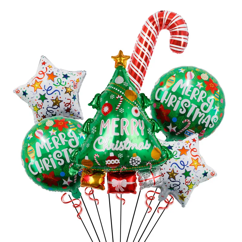 thumbnail image 1 of Globos navideños, decoración para año nuevo, muñeco de nieve, Papá Noel, globo, pequeños regalos navideños, juego de globos, regalos de fiesta para niños, 1 of 5