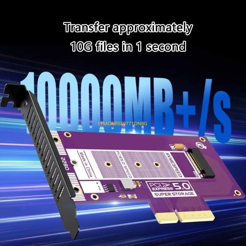 D7YC PCIe 5.0X4 M.2 Solid Disk Adapter with Anodized Aluminum Designing Expansion Card