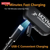 MZYMI Neckband Bluetooth 5.4 Headphones A28 TWS Wireless Earphones Bone Conduction Sports Waterproof Headset ENC Noise Reduction 6