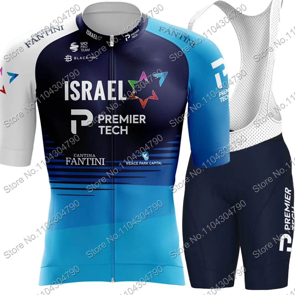 Team Israel Cycling Jersey Short Sleeve Set Men IPT Cycling Clothing Summer Road Bike Shirts Suit Bicycle Bib Shorts MTB