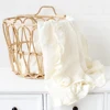 Ruffle Muslin Baby Blanket for New Born Swaddle Wrap Newborn Receiving Blankets Infant Baby Stuff Bath Towel Bedding Quilt 6