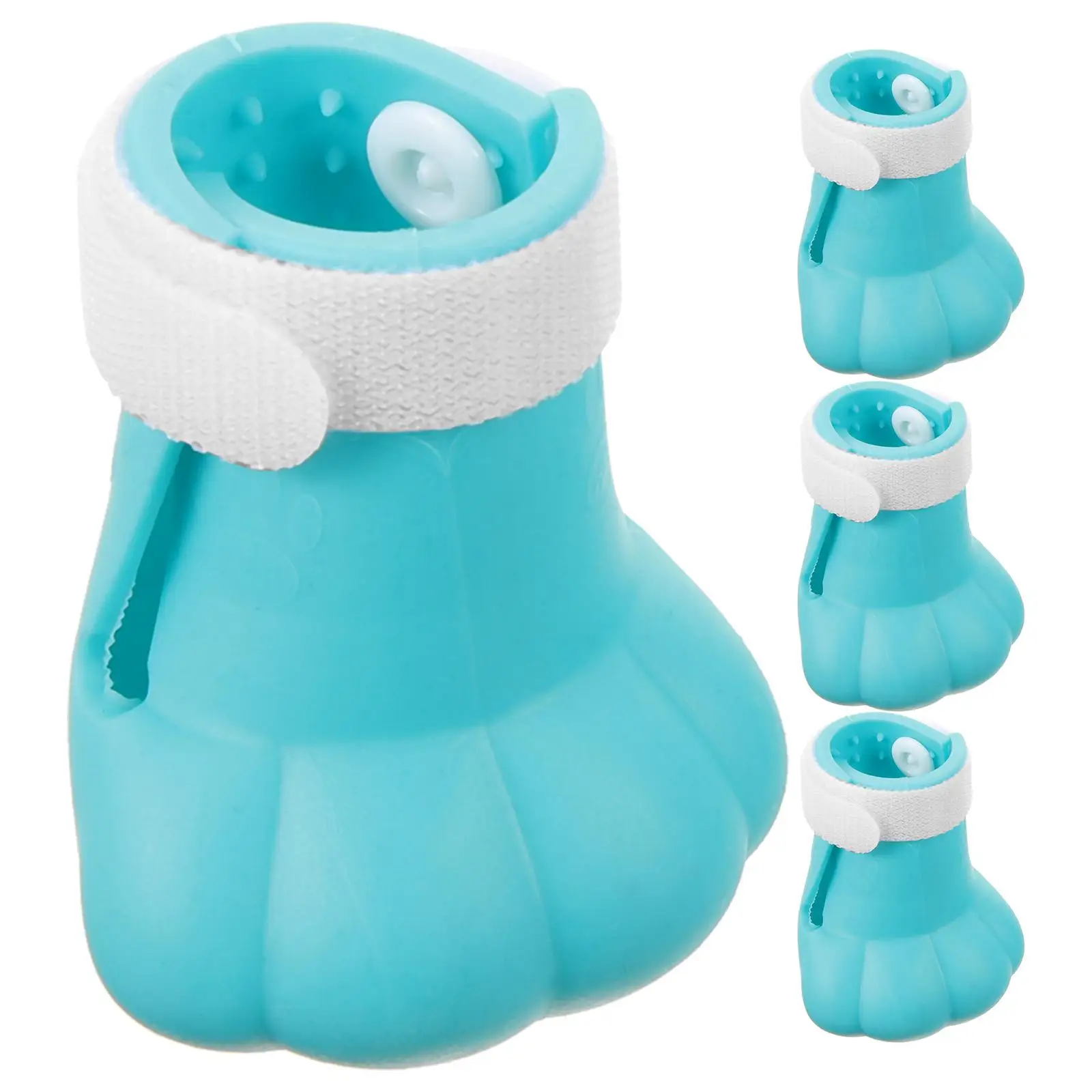 4 Pcs Washable Pet Foot Cover Scratching Silica Gel Adjustable Cat Feet Covers Washing