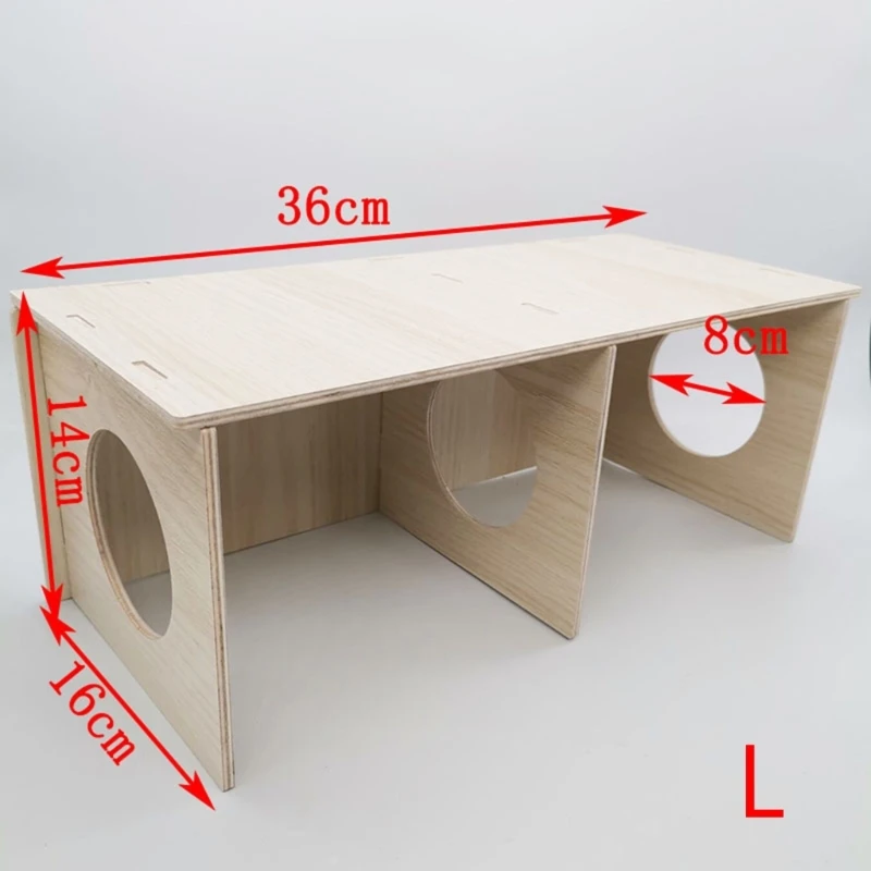 Hamster Wood Hideout Small Nest Solid Wood Small House Hamster Resting Nest Golden Silk Bear Villa Toy Supplies