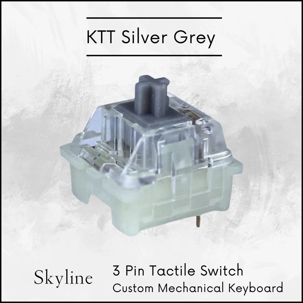 KTTAshGraySwitchTactileSwitchesforCustomMechanicalKeyboardDIY