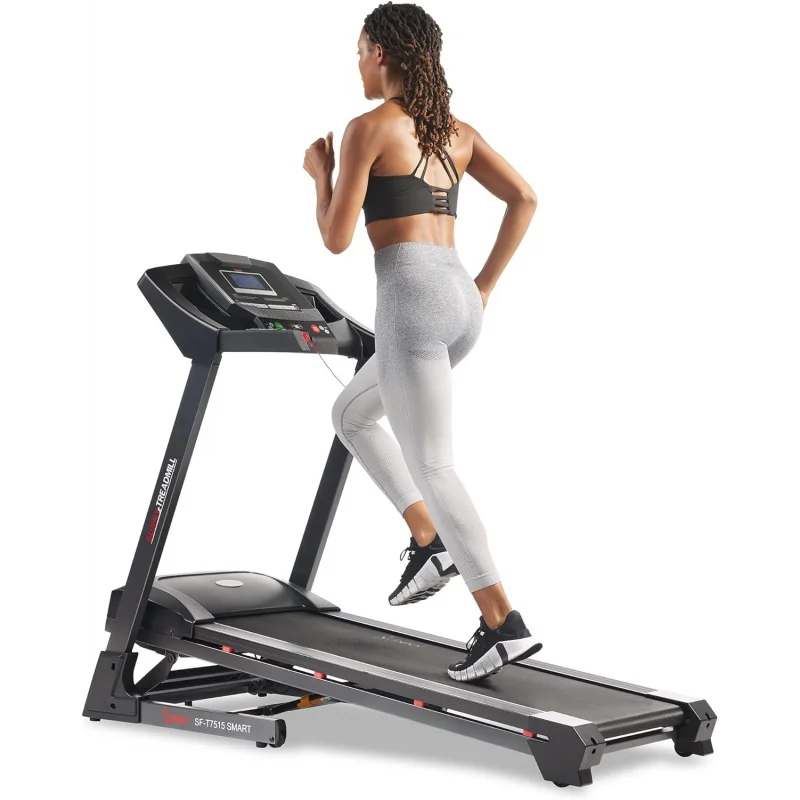 

Sunny Health & Fitness Premium Treadmill with Auto Incline, Dedicated Speed Buttons, Double Deck Technology, Digital Perform