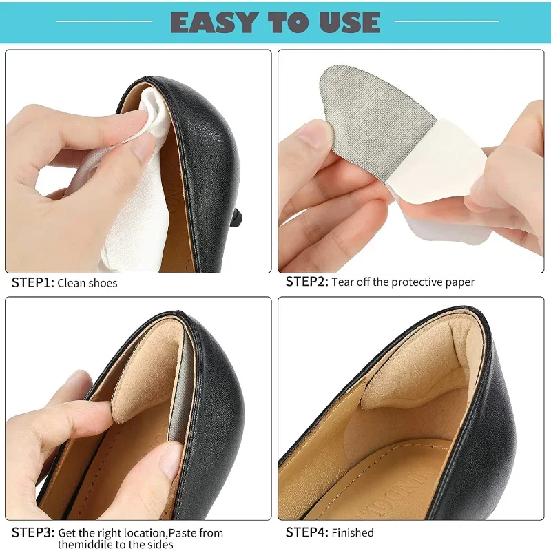 Heel Insoles Patch Pain Relief Anti-wear Shoe Cushion Pads Feet Care Heel Protector Adhesive Back Sticker Shoes Insert 2pcs shoe insoles heel patch insole heel protector shoe repair patches heel protector pads shoe repair patch heel insoles shoe repair stickers heel cushion insole heel cushion protector