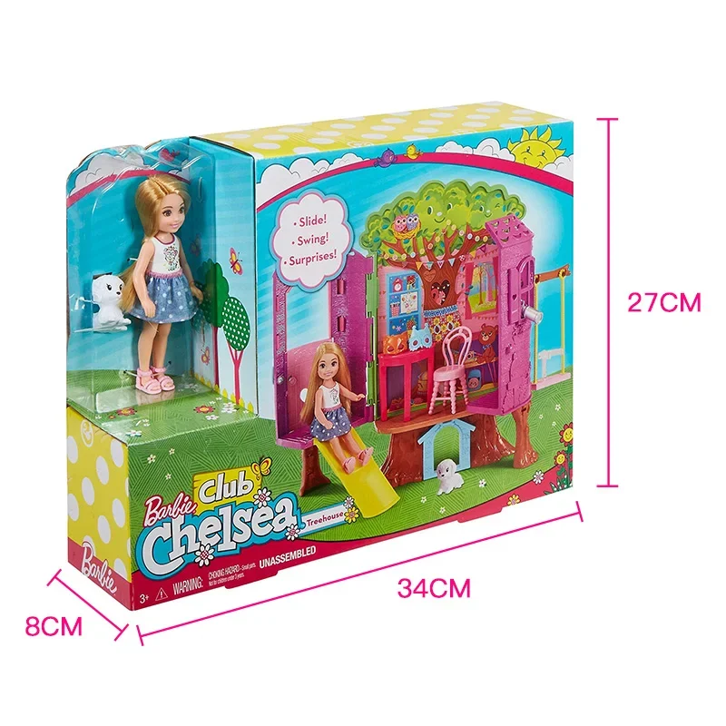 Casa de árbol de muñecas Barbie Chelsea Original, con accesorios