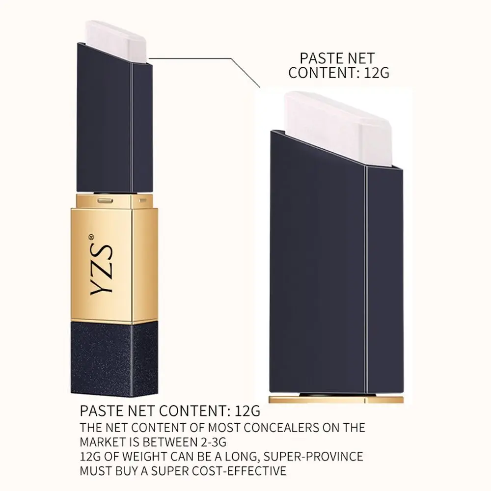 Double-Sided Concealer 1PC Brush 2-In-1 White Foundation Stick Women Makeup Facial Blemishes Acne Marks Dark Circle