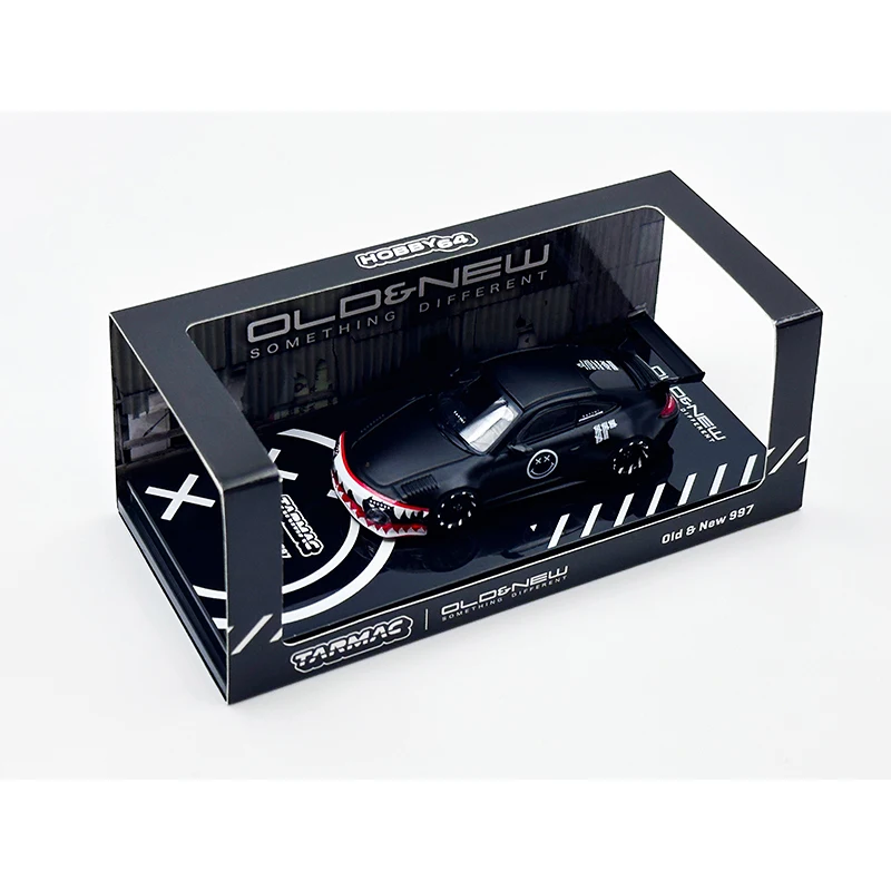 TW In Stock 1:64 Old New 997 Matte Black Shark Diecast Diorama Car Model Collection Toys Tarmac Works 6
