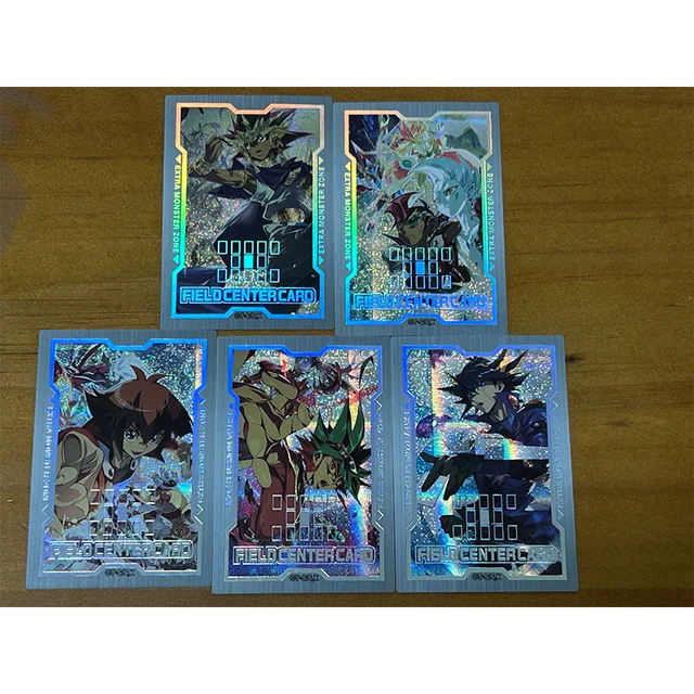 5Pcs/set Yu-Gi-Oh! Protagonist Venue Center Card DIY Homemade Game Toys Bronzing Collection Card Christmas Birthday Gift 3