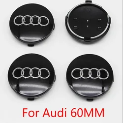 Premium Car Wheel Center Cap Hub Cover Badge - 4PCS Set (60mm Black)