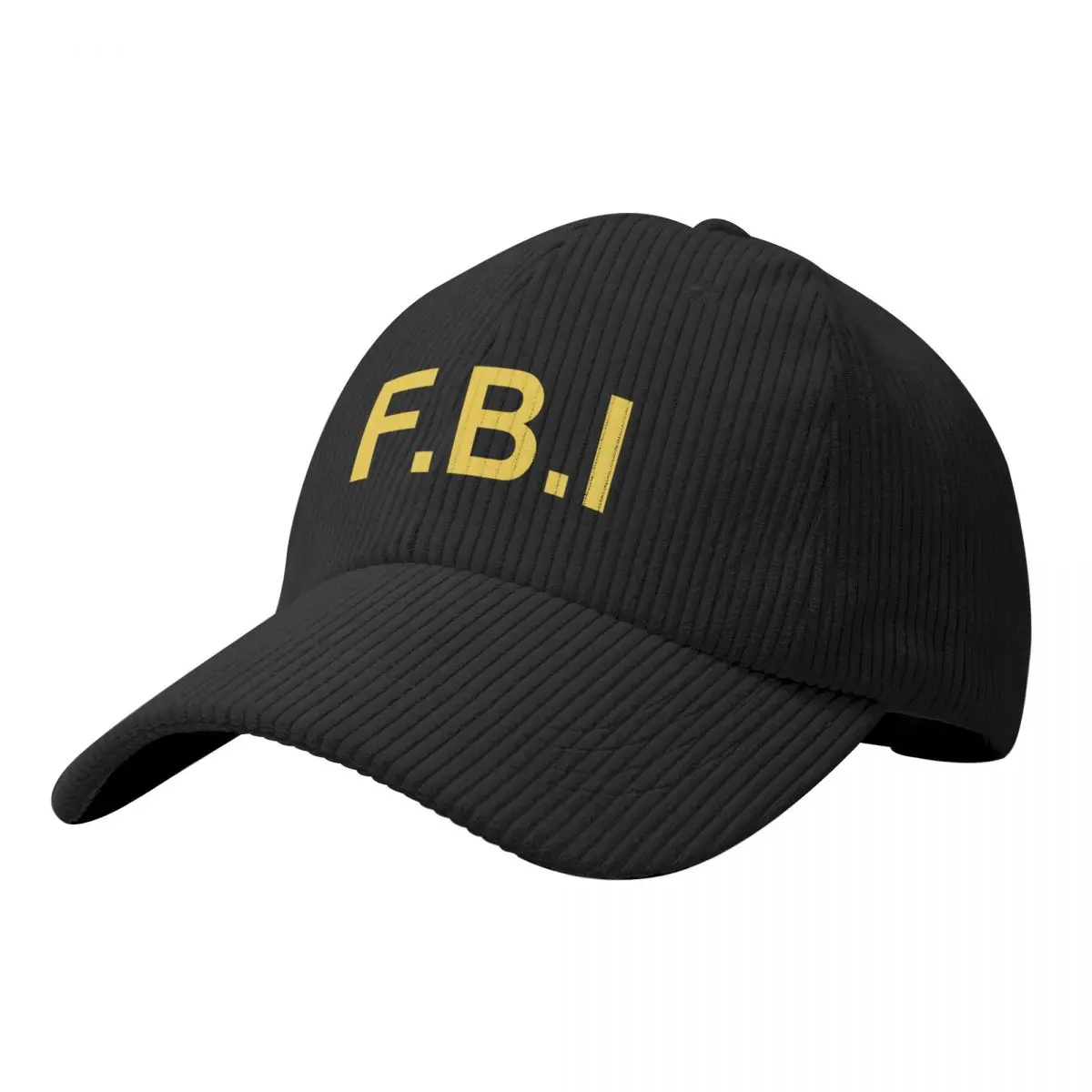 FBI - Logo Yellow Baseball Cap Custom Cap Luxury Hat Hat Beach Ladies Men's