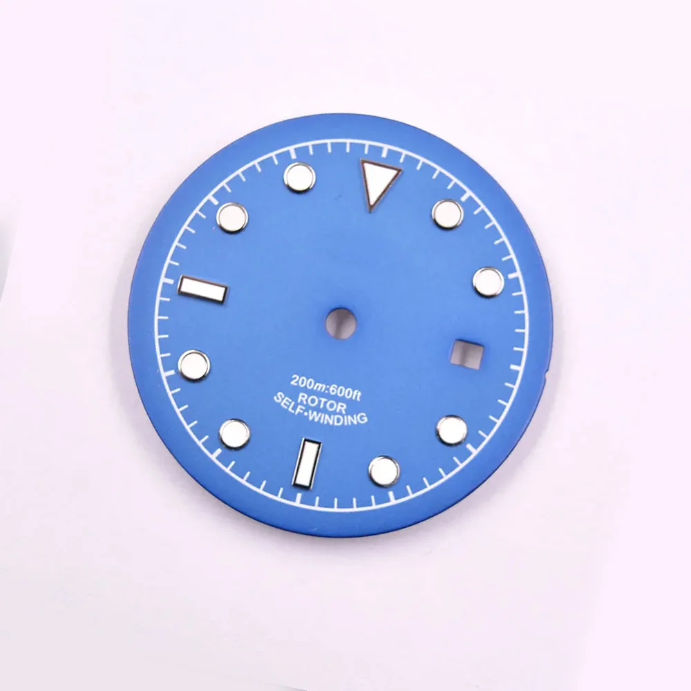 NEW 33.5mm Sterile Luminous Watch dial Fits ETA2836 Miyota 8215 8205 DG2813 Movement Green/Blue/Black Dial