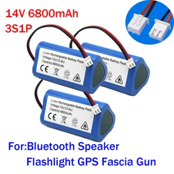New 12V 18650 Lithium Battery Pack 3S1P 6800mAh Built-in BMS for Bluetooth Speaker Flashlight. GPS Fascia Gun