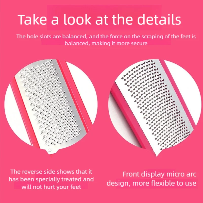 Foot Grinder Pedicure Stainless Steel Foot Scrubber Heel Callus Dead Skin Remover Exfoliating Professional Feet Care Tool