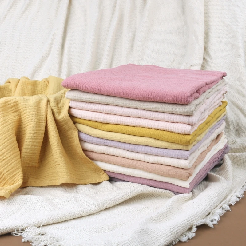 Baby Muslin-Towel Cotton Swaddle Blanket Infant Summer Thin Quilt High Absorbent Bath Towel Air Conditioned Room Blanket