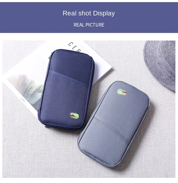 3 Custodie Passaporto In Pelle PU - Impermeabili, Per Documenti E Carte, Grigio/Blu/Nero