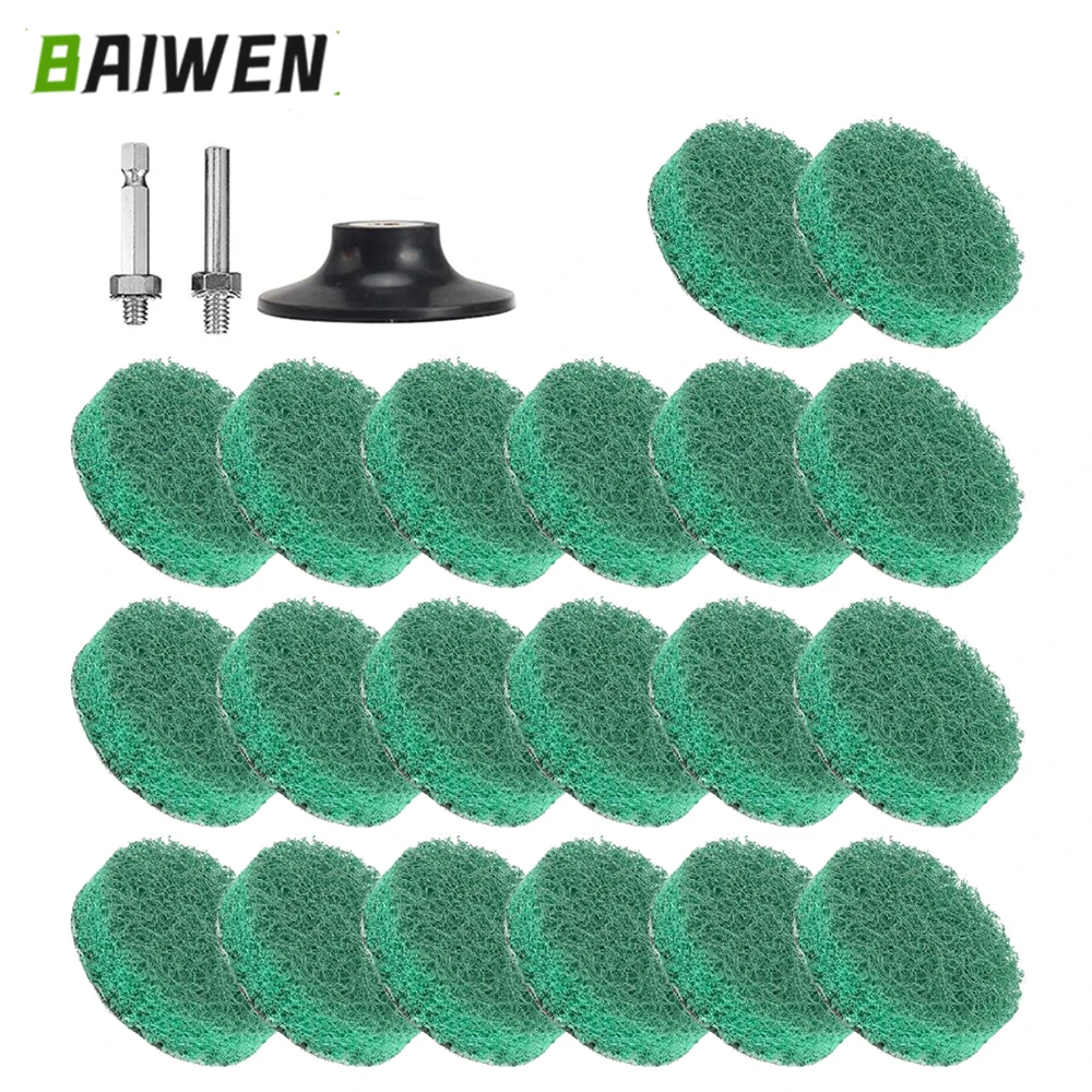 21 stücke 3 Zoll Nylon Faser Schleif Scheibe Schleifen Discs Rolle Lock Oberfläche Polieren Pad für Entlackung Schleifen