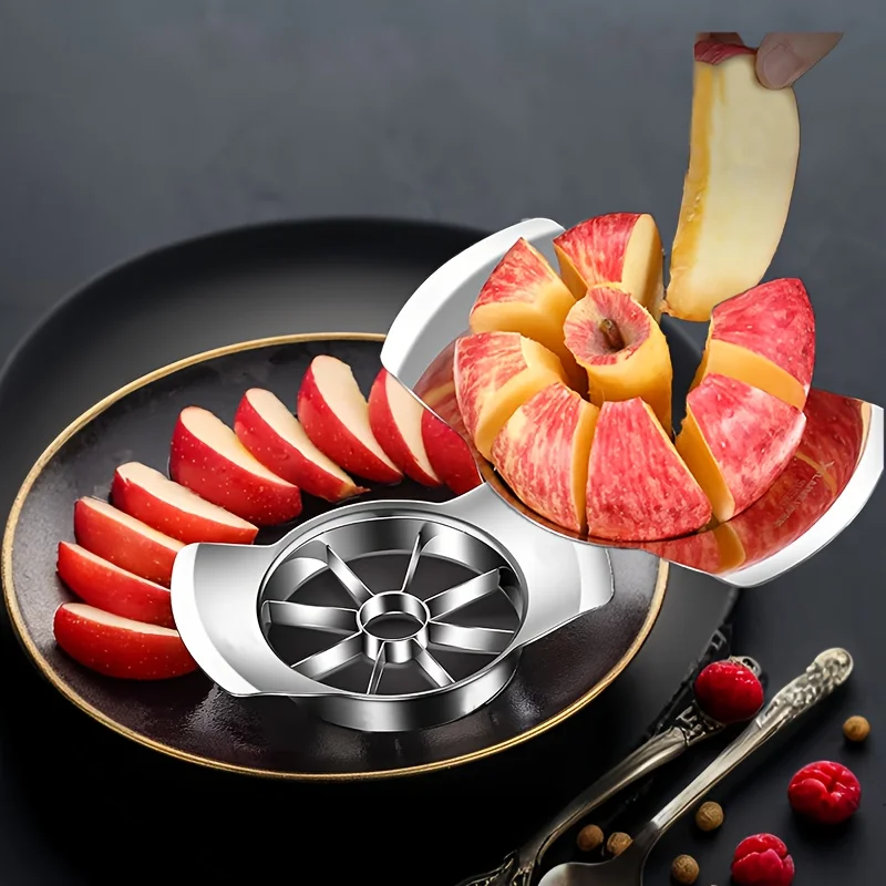 1pc Stainless Steel Slicer and Peeler Set for Apples, Oranges, and More - Easy-to-Use Kitchen Gadget, Fruit Slicing Tool