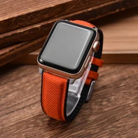 Bracelet en silicone pour Apple Watch 49mm 45mm 41mm 44mm 40mm 46 IWatch Series 10 9 8 7 SE Ultra 2 3, bracelet en tissu nylon 5
