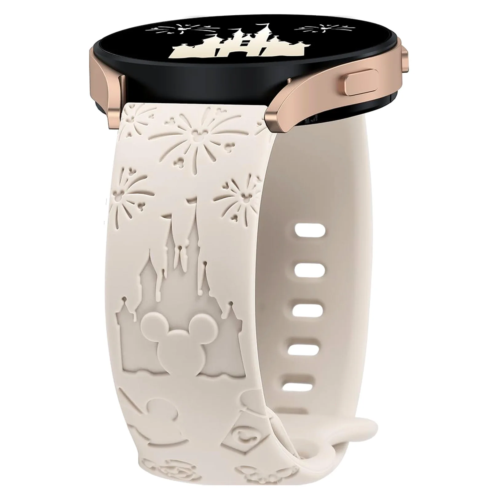 Wearlizer Castle Floral Engraved Silicone Sport Strap – Cute & Fancy Design