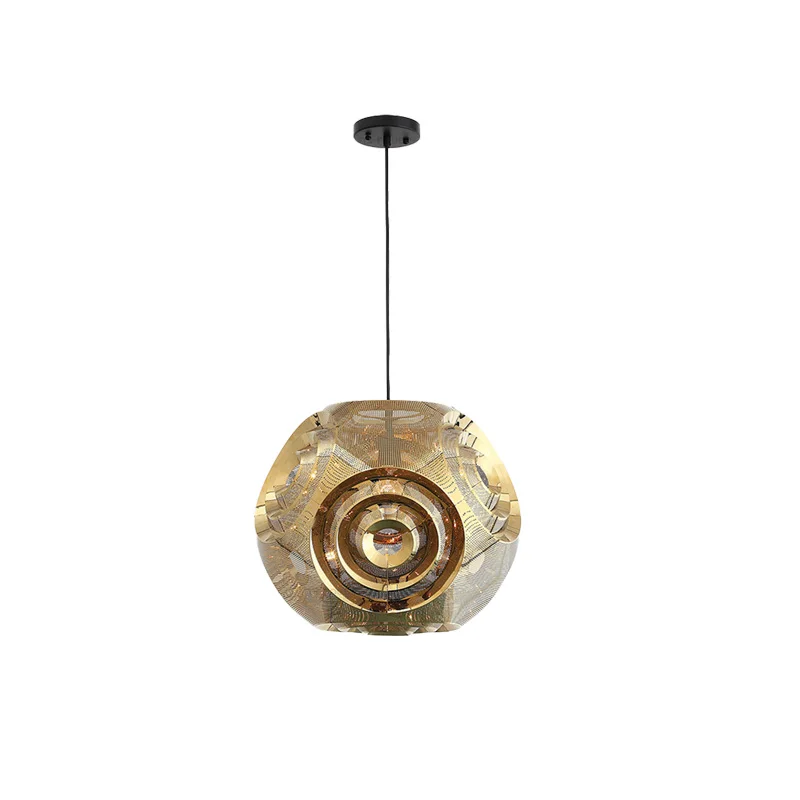 

Special Design Lights Pendant Lighting LED Luxury Lamparas Gold Chrome Round Hanging Lamps Home Appliance Luces For Living Room