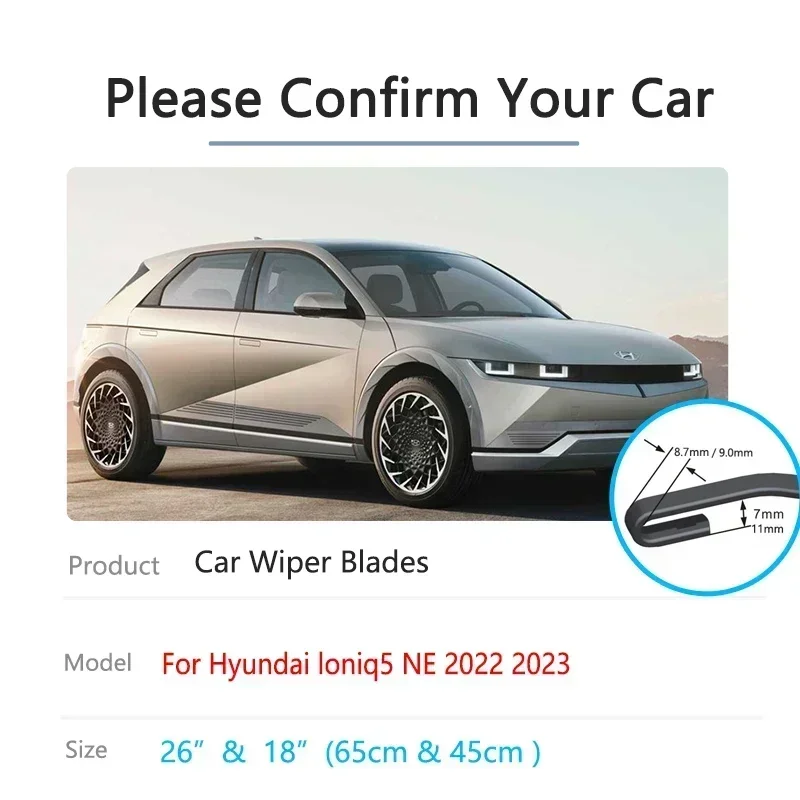 ヒュンダイioniq5 ne 2022 2023用フロントワイパーブレード
