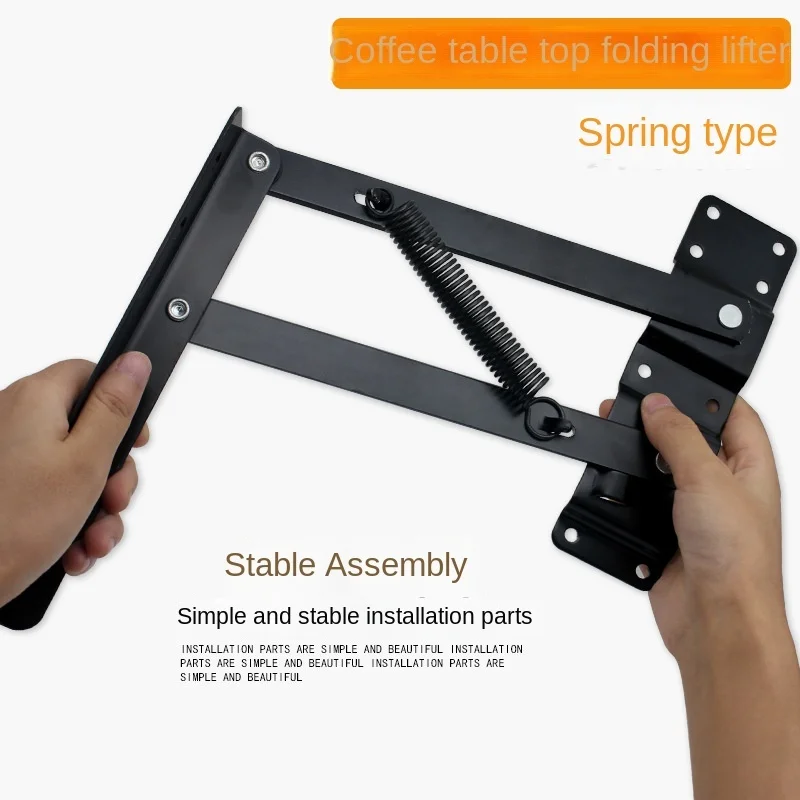  ZEONHAK 4 pares de 2 pares de 15 pulgadas plegable de elevación  superior de mesa auxiliar, mecanismo de montaje de herrajes, bisagra de  resorte, soporte de bisagra, bisagra de mesa auxiliar