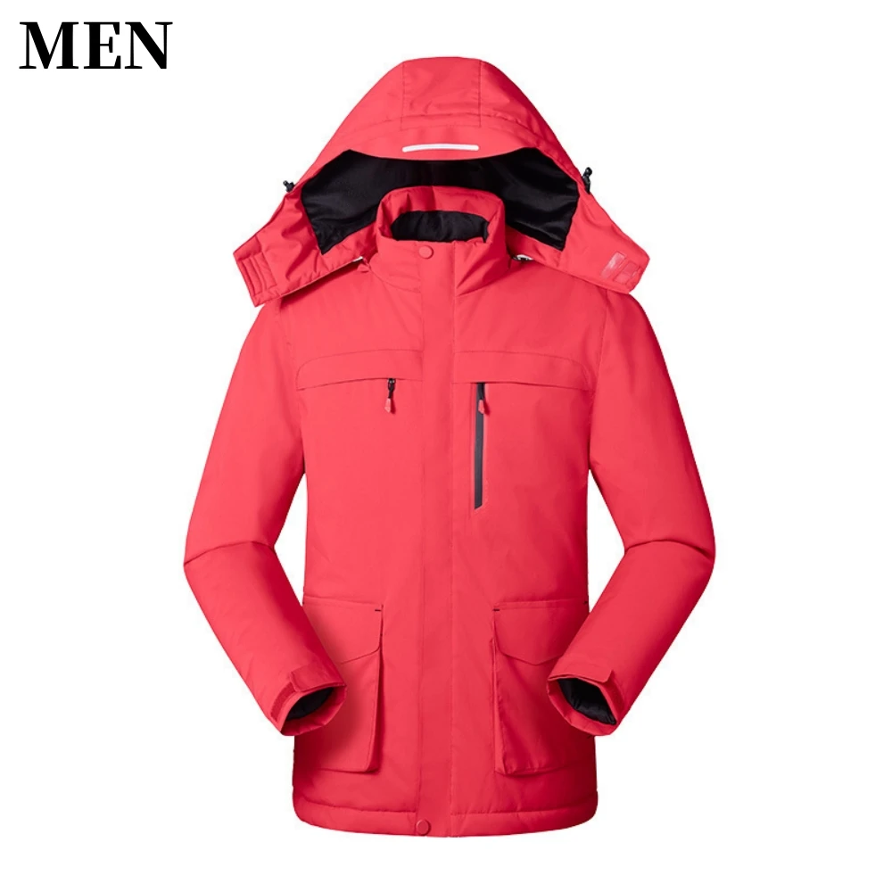 thumbnail image 1 of Chaqueta calefactora eléctrica USB para hombre y mujer, cortavientos cálido, impermeable, a prueba de viento, ropa calefactable con capucha, 1 of 5