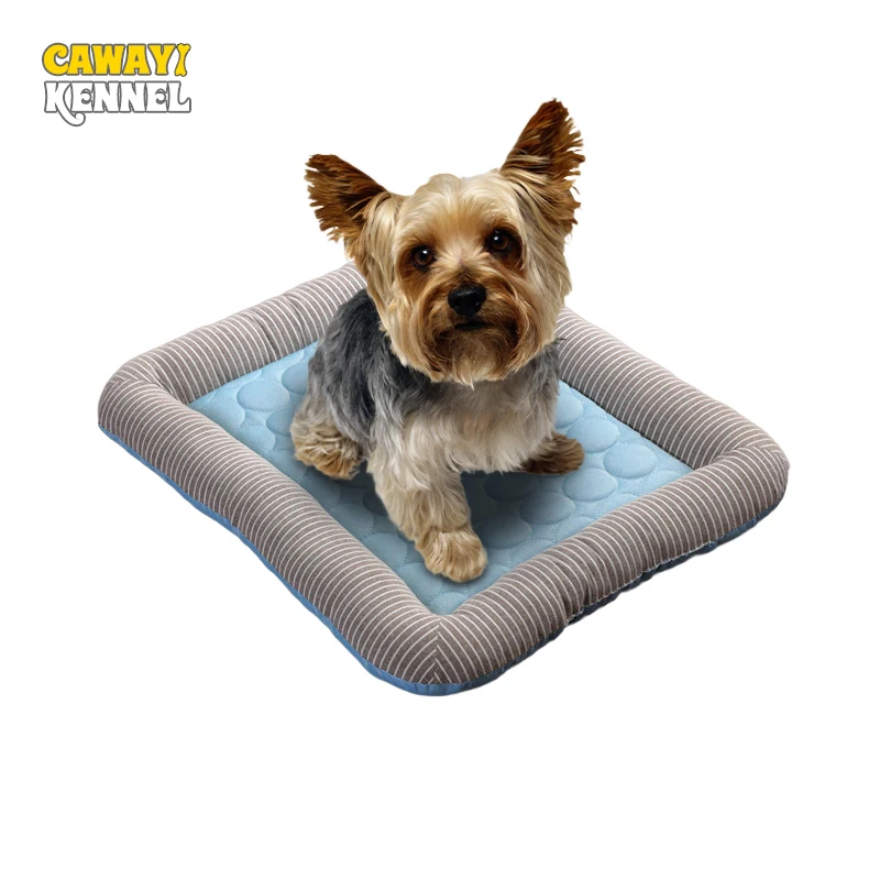 CAWAYI KENNEL Dog Cooling Mat Pet Ice Pad Teddy Mattress Pet Cool Mat Bed Cat Summer Keep Cool Ice Silk Cooling Dog Mat for Dogs