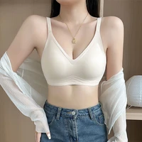 Sous-vêtements sans couture pour femmes avec petits seins, push-up, sans jantes, soutien-gorge de sport à soutien doux, gros seins, petits et fins 3