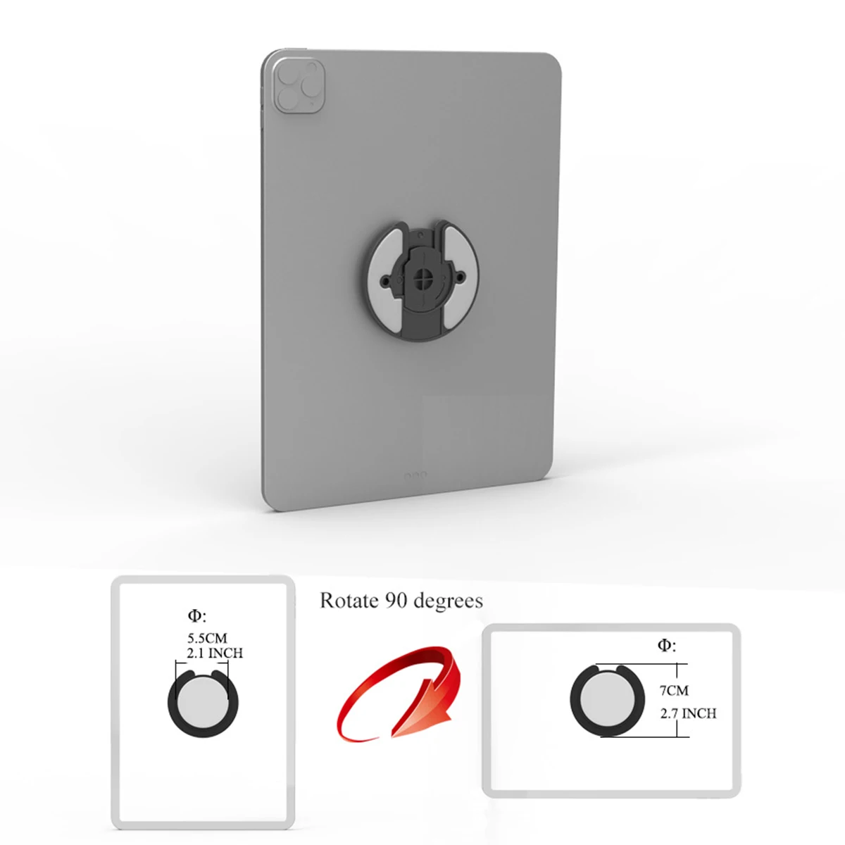 범용 태블릿 벽걸이 홀더 조절 가능 90도 회전 스탠드 (아이패드, 킨들, 전자책 리더, 라우터, 나사 고정)