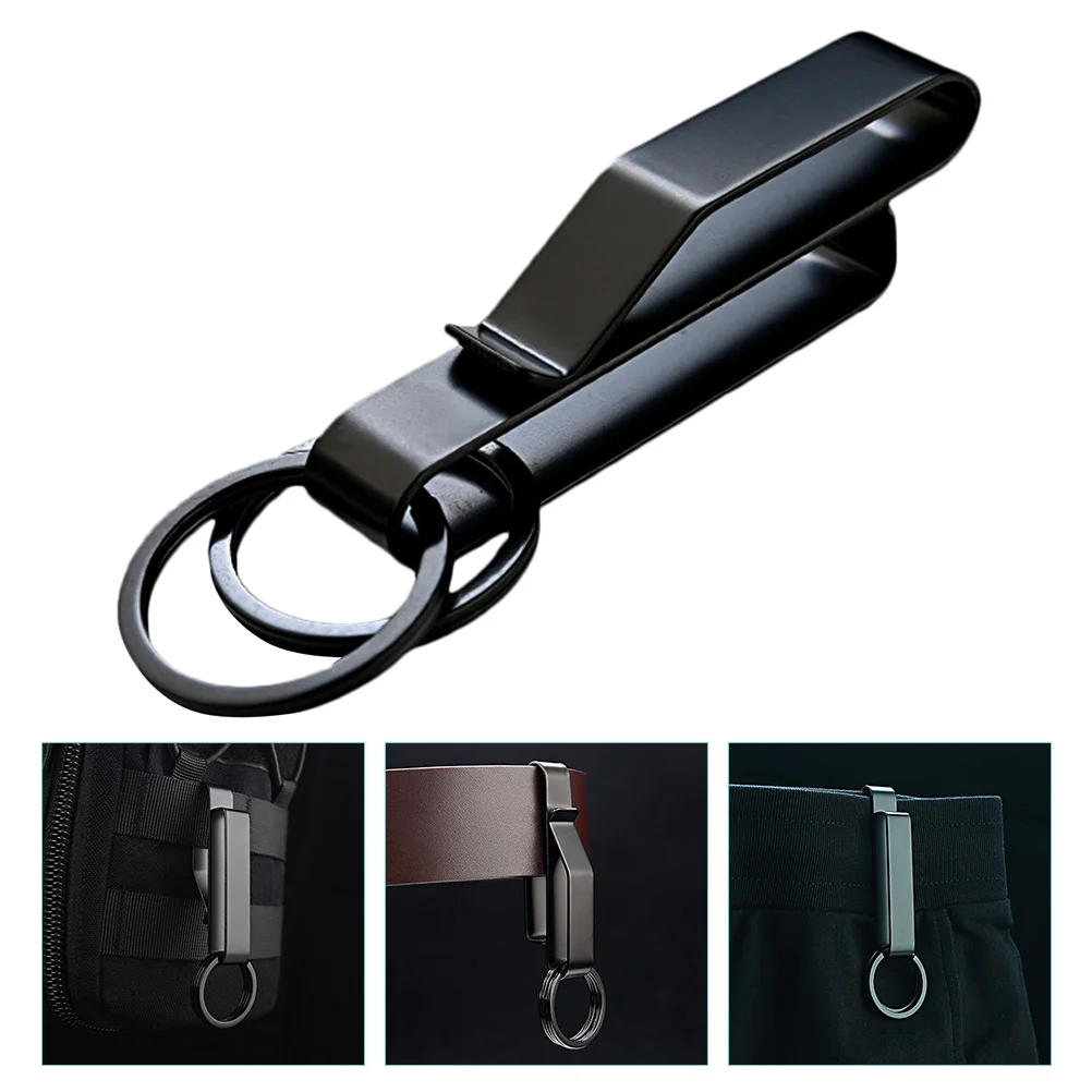 

Key Chain Belt Bridge for Men Loop Holder Heavy Duty Clip Ring Keychain Hook Accessories Stainless Steel Man
