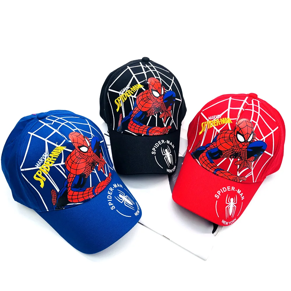 New Marvel Boys' Duck Tongue Hat Spider Man Cartoon Children's Baseball Hat Children's