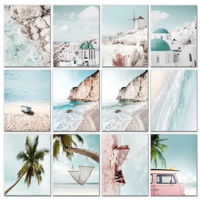 

GATYZTORY 40x50cm Painting By Number Seascape For Adults Picture By Numbers Modern On Canvas DIY Frame Home Decoration