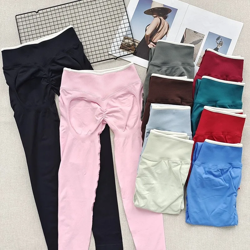 Peach Butt Yoga Pants, High-Waisted Butt-Lifting Fitness Pants for Women, Highly Elastic Quick-Drying Tight Leggings for Workout 1